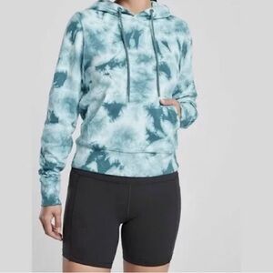 Athleta Sundown Tie Dye Hoodie Sweatshirt Blue Size XS